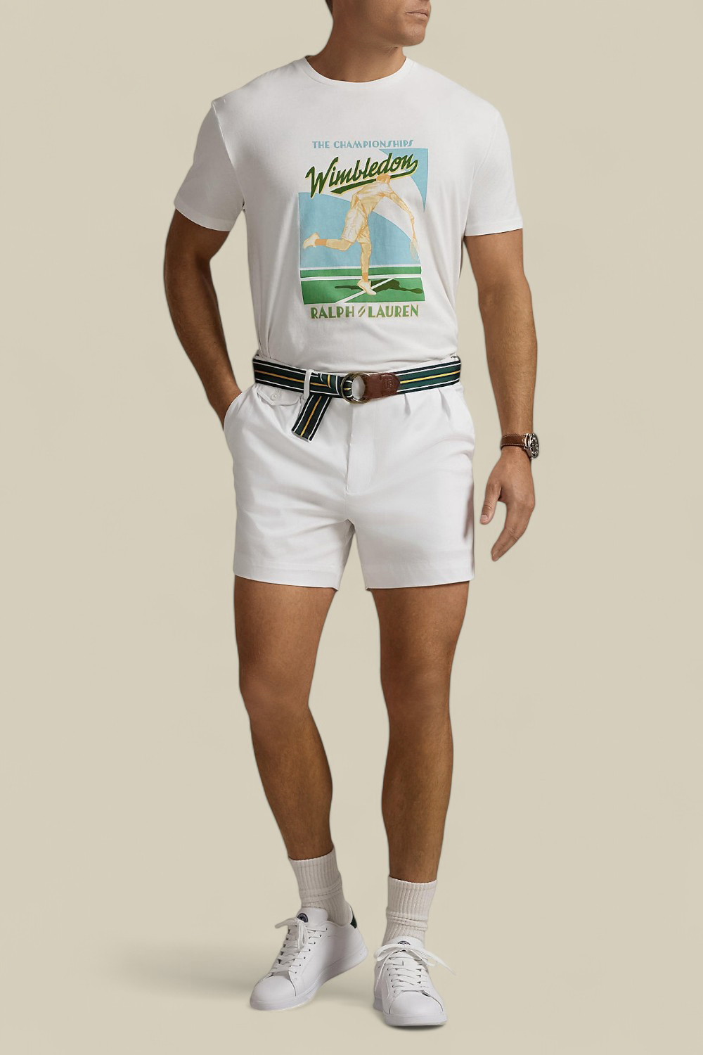 תמונת כל הלוק של פולו רלף לורן X ווימבלדון חולצת טי